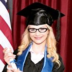 First pic of Blonde college student Aubrey Gold removes her glasses while going nude - Nude Women Pics