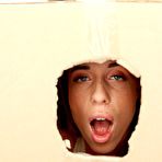 Second pic of Holly Molly unpacking boxes and getting her box stuffed