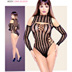 Fourth pic of K&oslash;b NO:XQSE Net Body med Striber - Body og Teddy