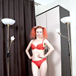 First pic of   All in red today Miss Eva Strawberry finger fucks her pussy for us | Baberotica