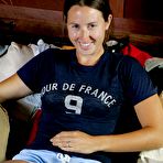 First pic of Silly hirsute amateur girl Valerie removes her panties to get naked - Abby Winters Hairy