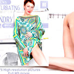 Fourth pic of Short haired MILF Anhen gets wet in the laundry room - Mature.nl