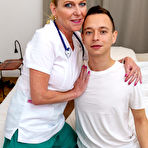 First pic of Eden is a mature nurse who has the best fucking medicine for her younger patients, and they love it - Mature.nl