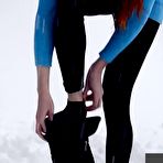 First pic of Bondge Aspect | Naked barefoot Greta is tightly bound in snow - Part 1