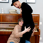 First pic of Sharon Amore is a horny grandma who gets fucked by her toyboy student at home - Mature.nl