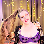 Third pic of Lana Del Lust in Purple Bra Floral Robe - Free Naked Picture Gallery at Nudems