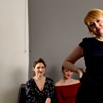 Second pic of After some champagne these four lesbian mature housewives get a taste of each other. - Mature.nl