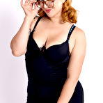 First pic of Emma Magnolia Curvy Redhead in Stockings