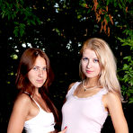 First pic of Betty Swan and Nika Murr find a secluded spot to lick each other's pussies