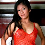 First pic of Busty Asian MILF in red nightie showing her big boobs and her hairy muff