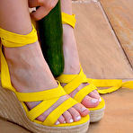 Fourth pic of Angelina and a Big Cucumber