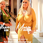 Fourth pic of Sexy big tits mature lesbians in the shopping mall. - Mature.nl