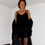 First pic of German mature housewife with hot ass and hairy pussy stripping and getting naughty - Mature.nl