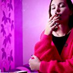 Third pic of Russian Smokers | Beautiful Yulia is smoking 120mm cork cigarette