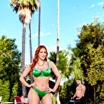 First pic of Maitland Ward invites the gardener inside to get her pussy plowed