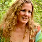 First pic of Big boobed mom Jade poses solo in the woods and fucks her cunt with dildo - NakedPics