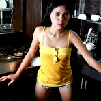 First pic of Asian teen undressing in her kitchen to show her intimate treasures