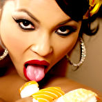 Third pic of Sexy Asian lesbians Adrianna Luna & CJ Miles eating sushi -  - Spank It Now!