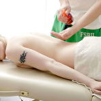 Fourth pic of Pretty blonde teen allows her masseur to fuck her snatch -  - Spank It Now!