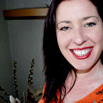 First pic of Busty Buxom housewife with just tights on without knickers so you can see her pussy as she lifts her leg up &ndash; UK Wives Pics