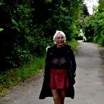 First pic of Barby Pulls down her tights and flashes her cunt to the public &ndash; Bare Milfs