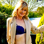 First pic of Skinny masturbating British MILF Toni G. flashes, teases & plays with her shaved pussy & small tits - Mature.nl