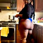 Second pic of Ebony BBW Oils Her Body and Fucks Her Creamy Pussy by Gothic Goddess | Faphouse