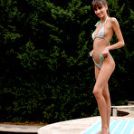 First pic of Tall brunette teen Lili Charmelle masturbates with a cucumber after getting bare naked - SMUT.pics