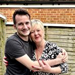 First pic of Curvy British GILF Chantelle is fucking and sucking a cheating young guy on the sofa