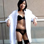 First pic of Sexy Asian beauty dropping her g-string to show her treasures