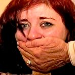 Fourth pic of tied-and-gagged.com | 23 YR OLD REAL ESTATE BROKER IS RING GAGGED, DROOLING, BALL-GAGGED , BANDANNA & SCARF CLEAVE GAGGED HANDGAGGED, STINKY SOCK STUFFED IN MOUTH AND HOG-TIED ON BED (D74-2)