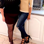 First pic of Big breasted mature lesbian Lacey Starr & hot ebony Lola Marie eat each other's pussies - Mature.nl