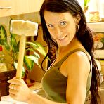 First pic of Hot Mom Staffy Strips In Her Kitchen – Bare Milfs