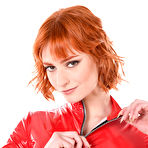 Second pic of Dolly Dyson peels off her tight latex outfit to toy her wet snatch