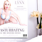 Fourth pic of Lynn is ahot blonde Dutch MILF that masturbates and fucks the heel of her shoe in the doctors office - Mature.nl