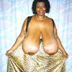 Third pic of Black mamma shows her really monster tits