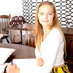 First pic of Naughty Mag - Mandy Summers - Fun blonde teenager from California spreads her pink cunt and smiles as she fingers her snatch.
