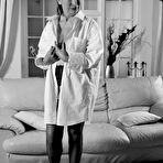 First pic of Mature amateur Barby Slut displays her big natural boobs in stockings