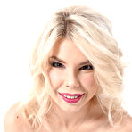 Second pic of Skinny blonde teen Olivia Sin inserts a vibrator after undressing