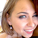 Fourth pic of Pornstars Riley Reid & Skin Diamond eat cum from a plate during POV action