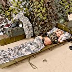 First pic of Agreeable European babe Kathia Nobili gets fun with purple toy