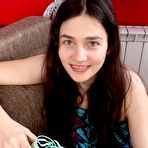 First pic of Dark haired girl Nancy Drew stretches her wet beaver wide open