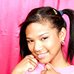 Second pic of Young Latina Emy Reyes stripping off lingerie to feel pussy