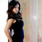 First pic of Latina model with a pretty face Yuri Luv poses non nude in a black dress