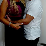 First pic of Mature blonde holds her small tits during foreplay with her husband