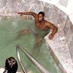 First pic of Interracial blowjob in the pool by slutty teenager Jodi Taylor