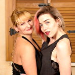 First pic of Old and young lesbians kiss before and after a pleasuring pussies on a chair