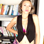 First pic of Latina teen Amber Faye fingers and stretches out her natural pussy
