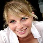 Second pic of Pregnant amateur Wiska gets jizz on her face during a POV blowjob