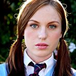 First pic of Lovely teen babe Kali Kenzington slipping off her skirt and panties